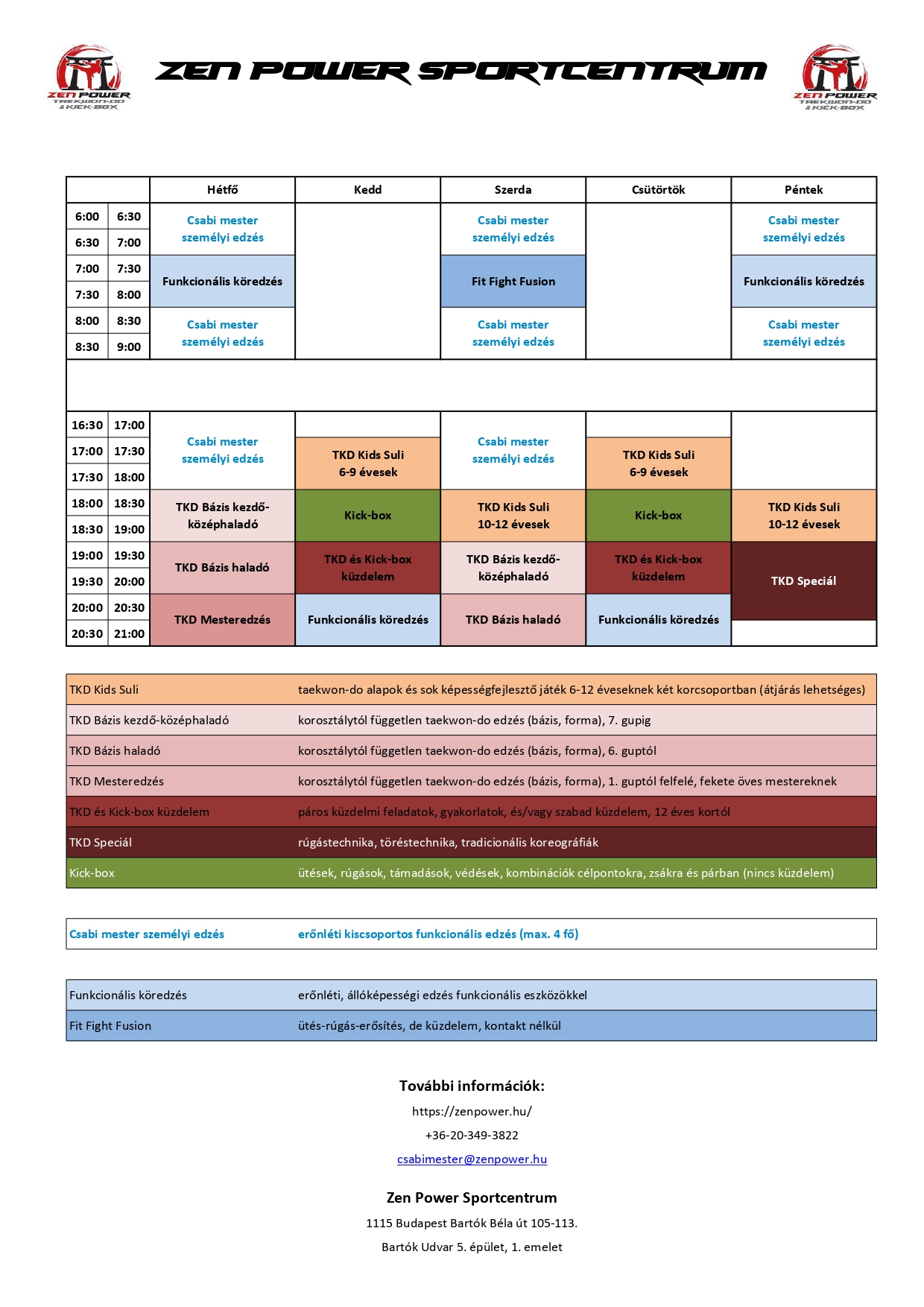 ZenPowerSportcentrum_Edzesrend_20260101 ZenPowerSportcentrum_Edzesrend_20260101